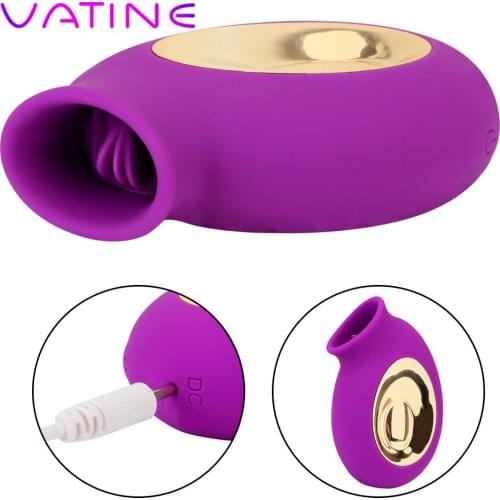 Oral Pussy Licking Clit Nipple Sucker Rechargeable Female Masturbator G spot Clitoral Stimulator Tongue Vibrator