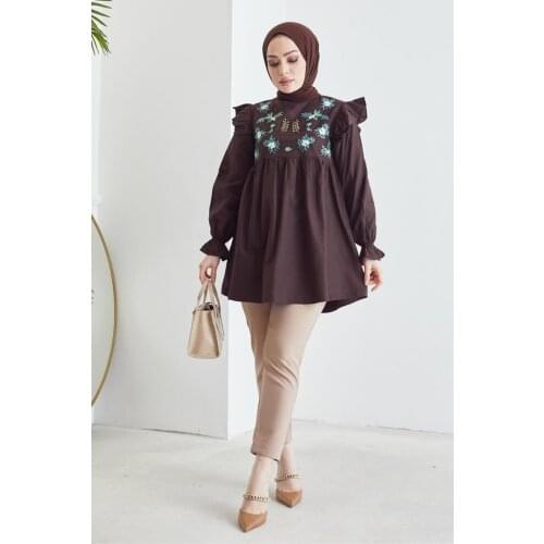 Pompom Detailed Womens pullover womens top tunic sweater for winter autumn Turkey Dubai Islamic Clothing Muslim Fashion Hijab