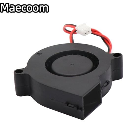 2PCS Maecoom 5015 50mm DC 24V 12V 2Pin Sleeve Bearing Brushless Cooling Turbine Blower Fan 50mm x 15mm Blower Cooler Fan