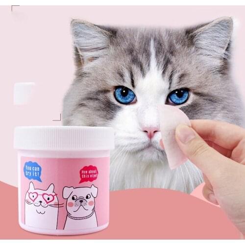 Pet Wet Wipe Dog Cat Cleaning Tear Fur Foot Wipes Cleaning Paper Towel Grooming Tool Stain Remover Gentle Aloe 120 Pieces