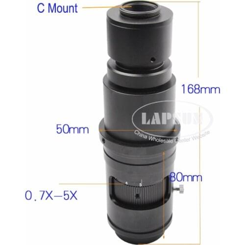 16X - 160X Zoom C-mount Lens F Industrial Digital Microscope Camera Long Working Distance