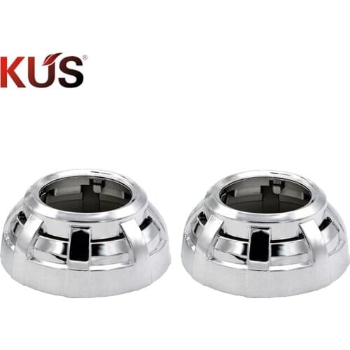 2Pcs 3.0 Inch Silver Black Mask Cover Shroud For Motorcycle Car 2.5 /3.0 Inch Bi Xenon Projector Lens Headlight Retrofit