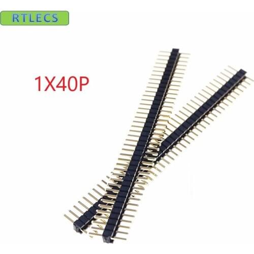 200 pcs 1x40 P 40 Pin 1.27 mm PCB Male Header Single row Straight PCB Through Hole Pin Headers Rohs Lead Free