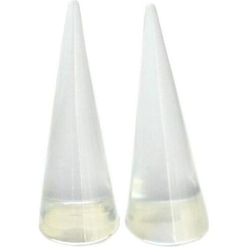 5Pcs/Lot Jewelry Disp Cone Shape Organic Acrylic Jewelry Ring Display Holder Stand