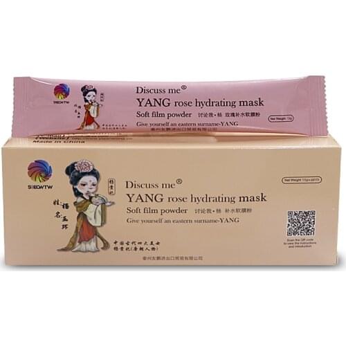 6pcs/box Rose Hyaluronic Acid Soft Mask Powder Moisturizing Soft Film Powder Spa Facial Mask Beauty Salon Hydrating Natural 15g