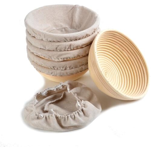 9 inch Round Bread Proofing Basket Bread Mold Set 6 Sourdough Brotform Banneton Basket Cake Bread Baking Mold Bakeware Tools