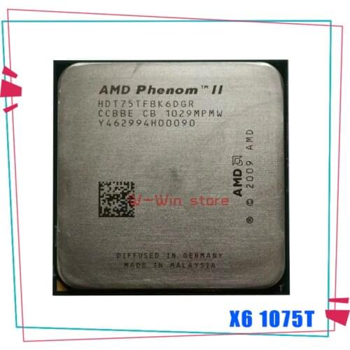 AMD Phenom X6 1075T X6-1075T 3.0GHz Six-Core CPU Processor HDT75TFBK6DGR 125W Socket AM3 938pin