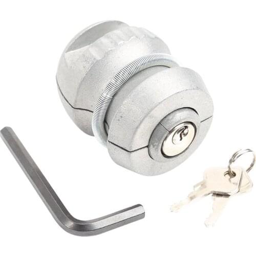 Anti-Theft Trailer Parts Ball Lock Excellent Zinc Alloy Process Hitch Lock for Coupling Tow Caravan Silver