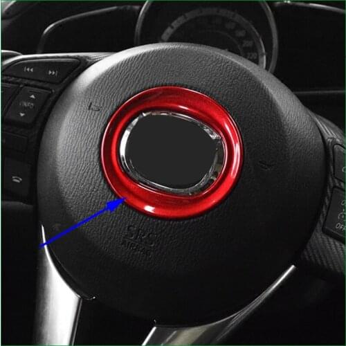 Car styling Steering Wheel Car Logo Frame Cover Trim For Mazda 3 6 M3 M6 AXELA Atenza CX-4 CX-5 2014 2015 2016 Auto Parts
