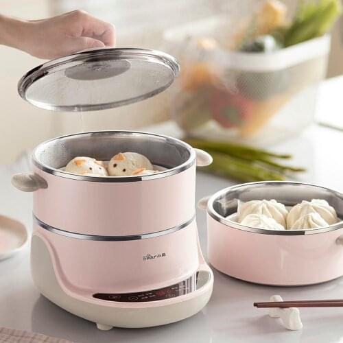 Household 220V Multifunctional Electric Cooking Pot 3 Layers Electric Steamer Multi Cooker EU/AU/UK/US Plug Kitchen Machine
