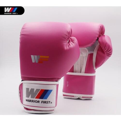 Black/White/Pink/Blue/Red color 8OZ mesh palm boxing gloves for kickboxing training PU coated MMA gloves