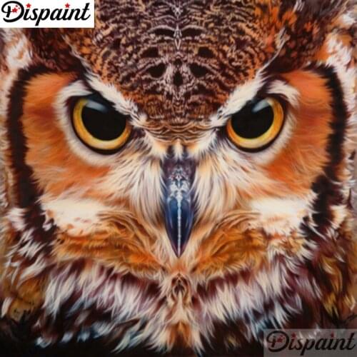 Dispaint DIY 5D Diamond Painting "Animal owl" Full Diamond Embroidery Sale Picture Of Rhinestones For Festival Gifts A11310