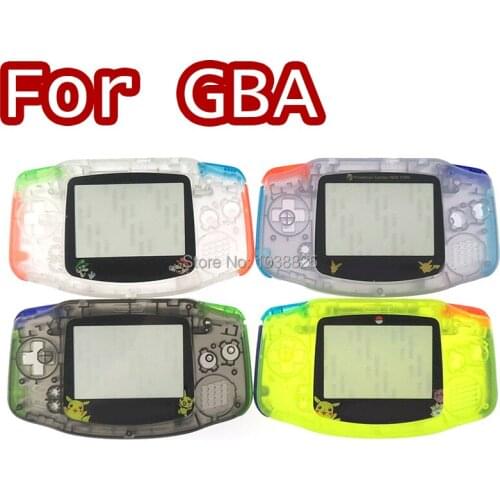 FOR GBA Dreamy Full Set Housing Shell Color Rubber Pads Button Screen Lens Screws for Game Boy Advance GBA Console
