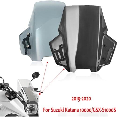 Double Windshield Windscreen Wind Deflector & Mounting Bracket For Suzuki Katana 1000 GSX-S1000S GSXS 1000 S GSX S1000S Katana