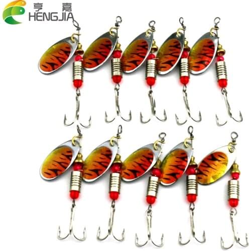 HENGJIA 50pcs Pesca Artificial Metal Hard Bait Spoon Fishing lures Drop Spinner Fishing Hook 5.1g 6.4cm