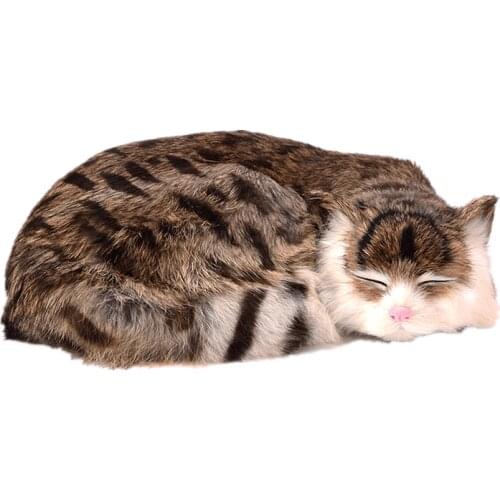 Simulation cat animal model fake cat doll home decoration birthday gift childrens toy cat plush toy