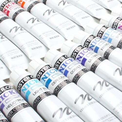 Imported Japanese NICKER Opaque Watercolor Animation Advertising Comic Design Gouache Pigment Painting Supplies
