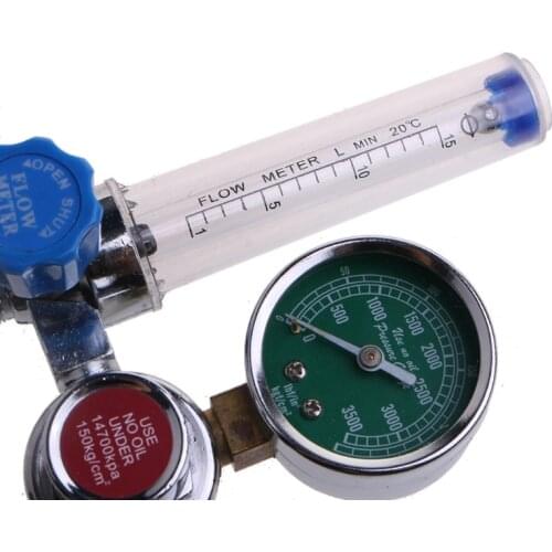 K1KA O2 Pressure Reducer Buoy Type Oxygen Gauge Flow Meter Oxygen Pressure Gas Regulator Inhaler G5/8 Female Thread