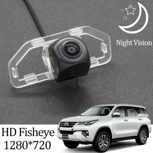 Owtosin HD 720P Fisheye Rear View Camera For Toyota Fortuner 2015 2016 2017 2018 2019 Car Backup Reverse LCD Monitor