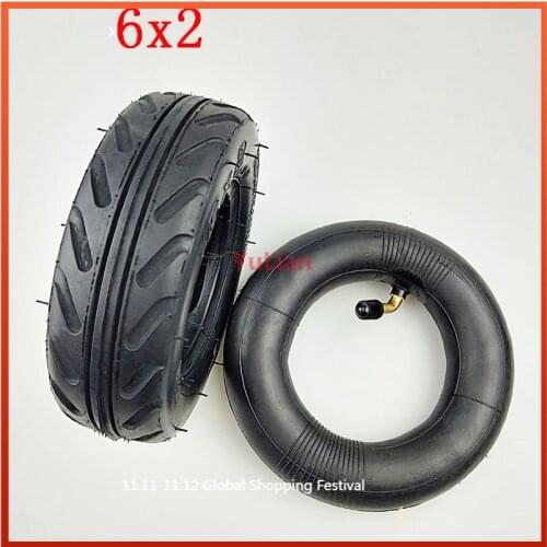 6 inch 6X2 Tire and Inner Tube Set for Electric Scooter Wheel Chair Truck F0 Pneumatic Wheel Trolley Cart Air Wheel Bike