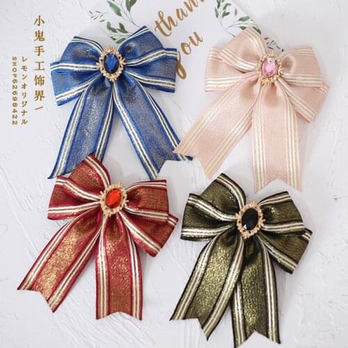Sweet Bronze Lolita Bow Hair Clip Lolita Edge Clip Hair Accessories Headdress Brooch Daily Hairpin