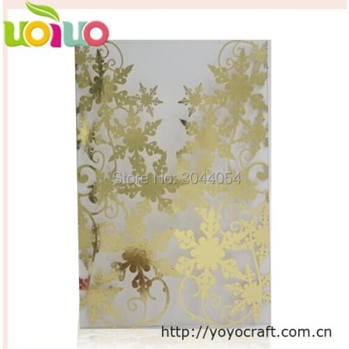 Cute laser cut snowflake wedding favor invitation cards laser cutting 3d handmade professional chinese cards maker