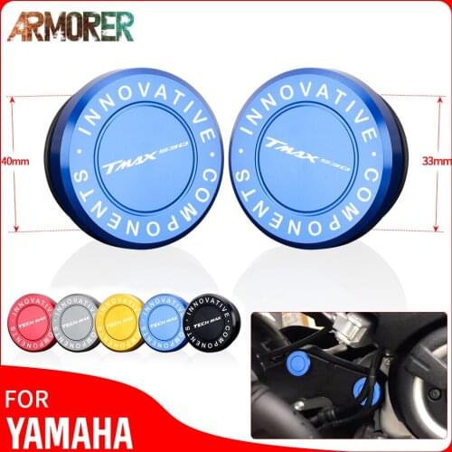 Motorcycle Accessories For YAMAHA TMAX 530 SX TMAX530 DX Frame Hole Cover Caps Plug Decorative Frame Cap 2017 - 2021 2018 2019