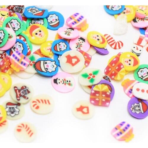 New Arrival 5mm Polymer Clay Sprinkles Christmas Slice For Crafts Making DIY