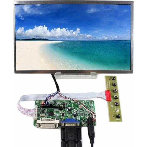 DVI VGA lcd controller board with 10.1inch 1024x600 40pin lvds lcd panel