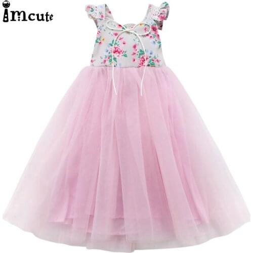Flower Girls Sleeveless Dress Lace Princess Party Wedding Bridesmaid Dress Long Sundress Hot Sale
