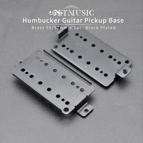 2pcs Durable Brass-Black Plated Humbucker Guitar Pickup Base Plate Neck Bridge Pickup Baseplate for Guitar Parts