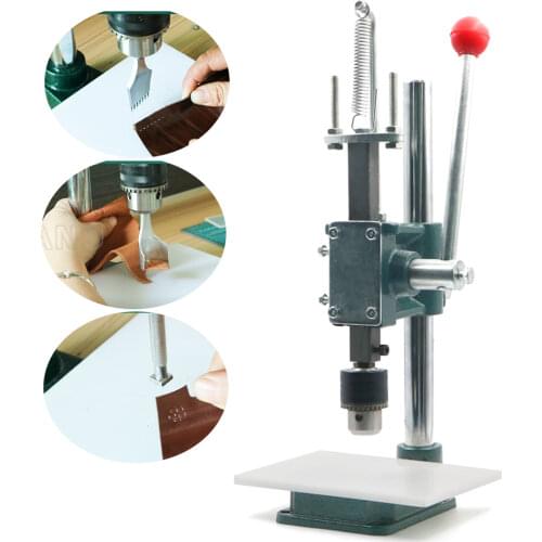 Hole Punch Machine Tool Sets Silent Stitching Chisel Machine Leather Craft DIY Stamping Machine Manual Press and Punching Hole