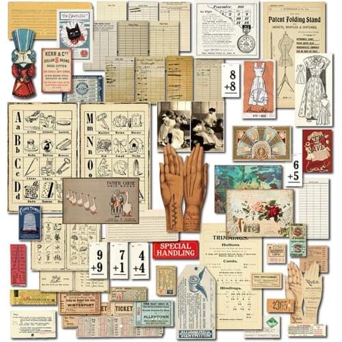 YPP CRAFT Vintage Collection Paper Stickers for Scrapbooking DIY Projects/Photo Album/Card Making Crafts