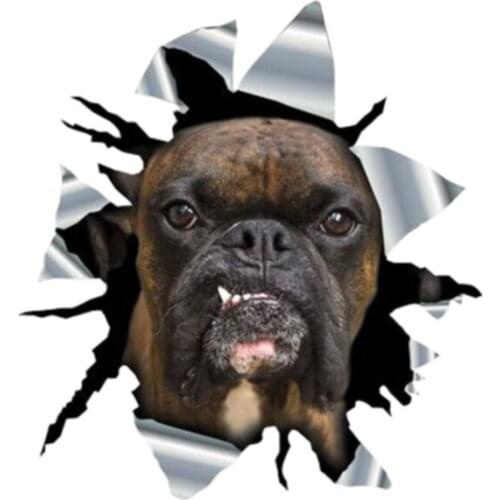 Protective Cover Scratch Beautiful Brindle Boxer Dog Animal Car Sticker Accessories Waterproof Car Window PVC Apply To Car Door