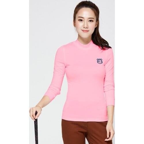 Women Golf Clothing Ladies Long Sleeve Bottoming Underwear T Shirts Winter Sport Clothes Outdoor Golf Apparel D0700