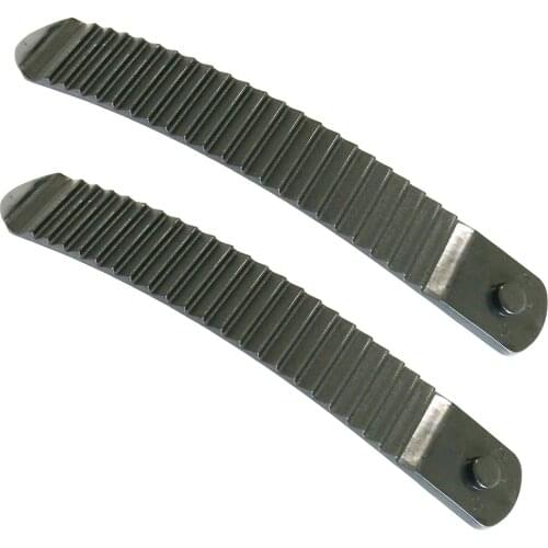 1 Pair Snowboard Binding Toe Ratchet Toe Tongue Ladder Straps White Plastic 6.33 inch & 166mm Black