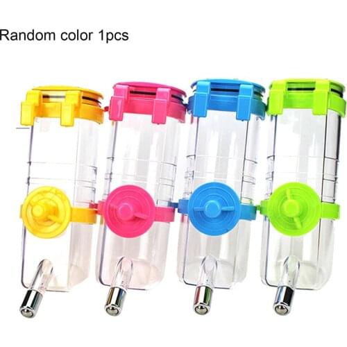 1pc 350ML Pet Feeders Supplies Plastic Blue Drinking Bowl Bottle Cat Dog Rabbit Water Dispenser Random Color