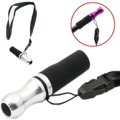 1Pcs Stainless Steel Hookah Mouthpiece With Hang Rope Strap Mouth Tips Shisha Holder Tobacco Pipe Chicha Narguile Accessories