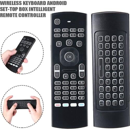 1 Pcs New Wireless Keyboard Remote Control For Android KODI TV Box LED Backlit Keyboard Air Mouse IR Extender Remote Control