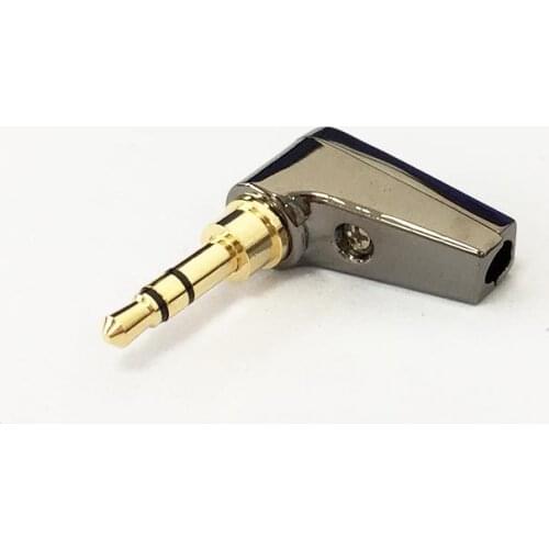 10PC 3.5mm right angle L type connector stereo headphone plug goldplated