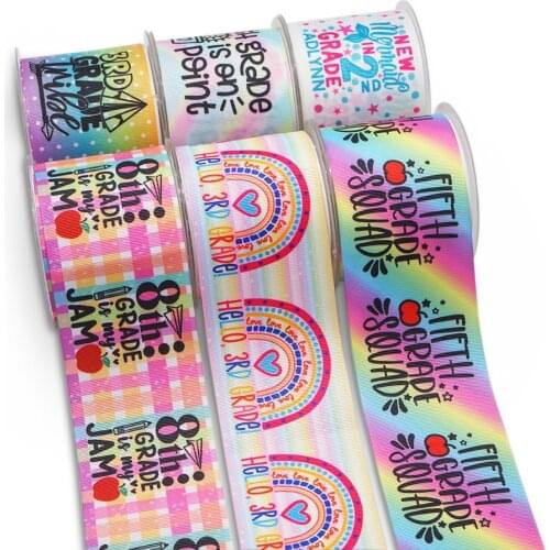 10 Yards 3inch 75mm Cartoon Printing Grosgrain Ribbon For Hair Bows DIY Crafts Handmade Accessories 57371