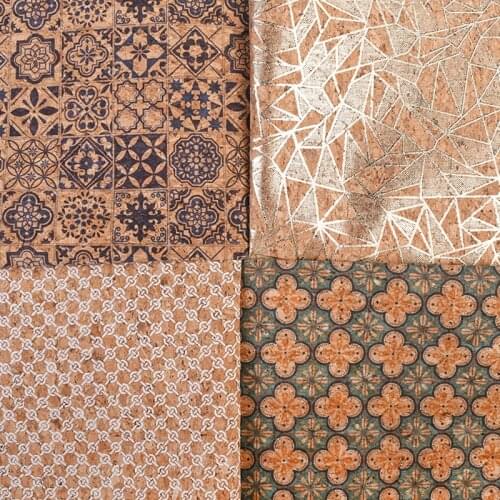 100*137cm Natural Cork Wood Leather Fabric Wood Grain Pattern Faux Leather Fabric For Sewing Diy Background Wall Upholstery