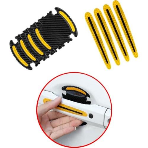 3D Car Reflective Sticker Door Bowl Anti-scratch Tape For Volvo S40 S60 S80 XC60 XC90 V40 V60 C30 XC70 V70/Mini One Cooper R50