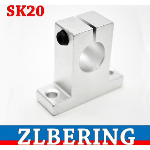 4 Pcs/lot Free Shipping SK20 20mm Linear Bearing Rail Shaft Support Table CNC Router SH20A