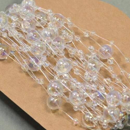 5m Transparent Beads Chain For Wedding Party Tree Garland Decoration Crafts