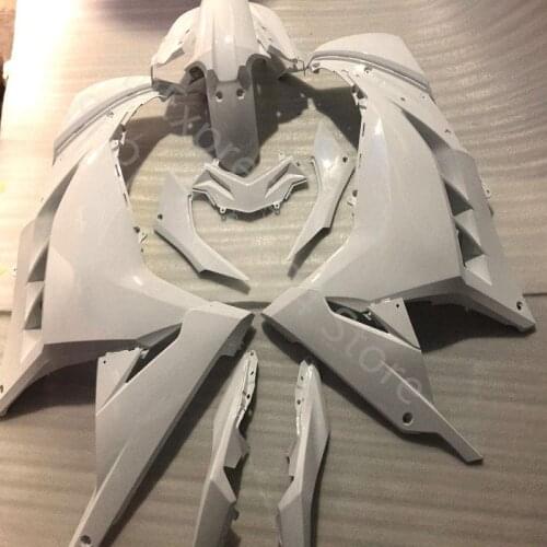ABS Injection Mold white Bodywork Fit For Kawasaki Ninja 300 ZX300R 2013 - 2015 ABS Fairings 13 14 15 EX 300 Fairings sets