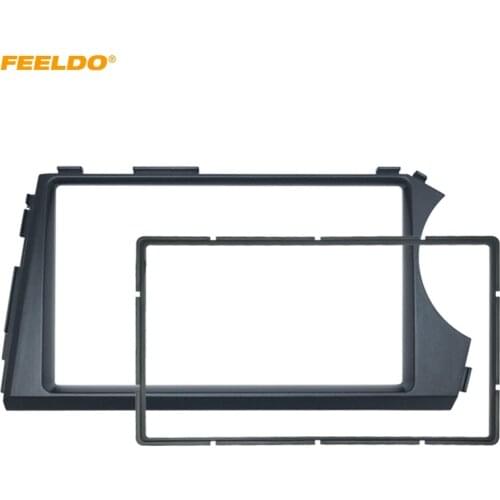 FEELDO Car Refitting 2DIN Radio Stereo CD/DVD For SSangyong Actyon Kyron (RHD) Frame Fascia Dash Panel Installation Kits #HQ5240