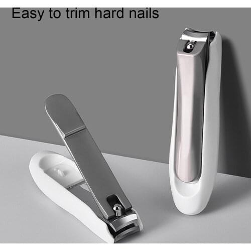 No Splash Sharp Nail Clippers Nail Cutter Carbon Steel Sturdy Nail Trimmer for Men Women J2Y