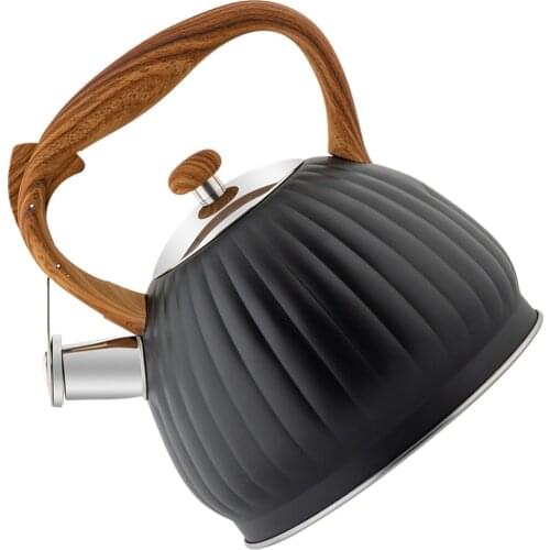 1Pc 3.5L Heating Water Kettle Whistling Kettle Boil Water Kettle (Black)