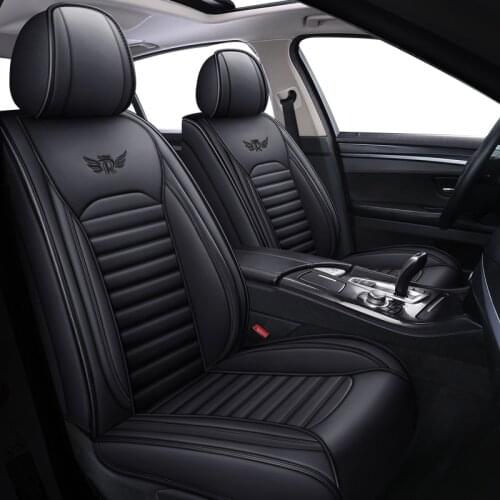 Black red leather car seat cover For mazda 3 bk bl 2010 2006 2015 6 gh gg 2009 cx-5 cx-7 cx3 accessories
